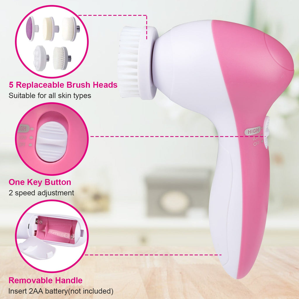 5-in-1 Facial Cleansing Brush Set