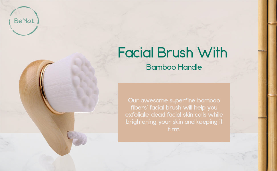 2-Pack Extra-Fine Facial Brush with Bamboo Handle - product photo 4