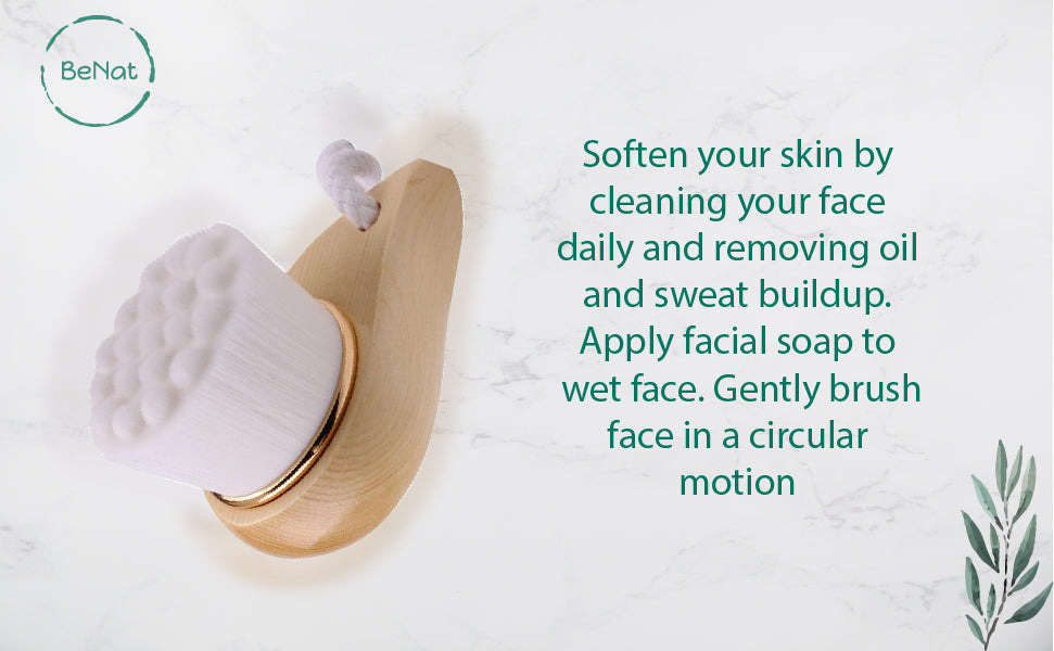 2-Pack Extra-Fine Facial Brush with Bamboo Handle - product photo 5