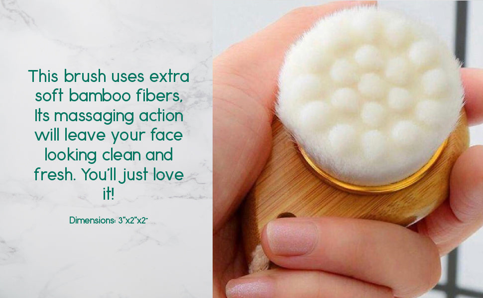 2-Pack Extra-Fine Facial Brush with Bamboo Handle - product photo 6