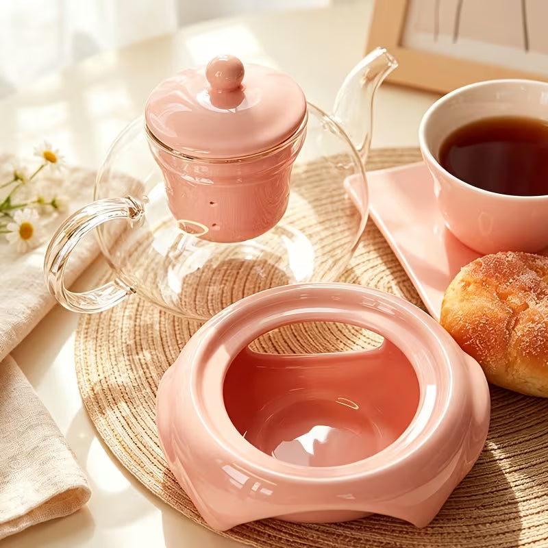 Borosilicate Glass Teapot Set with Ceramic Infuser and Base