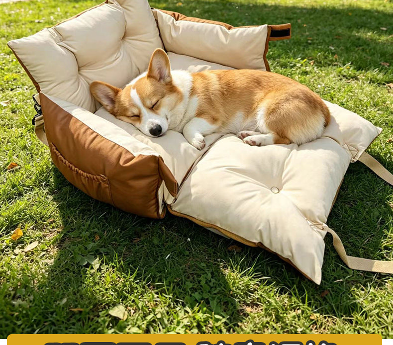 2-in-1 Waterproof Dog Car Seat and Travel Bed