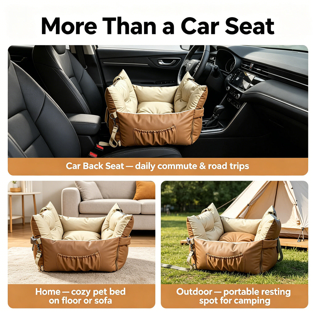 2-in-1 Waterproof Dog Car Seat and Travel Bed