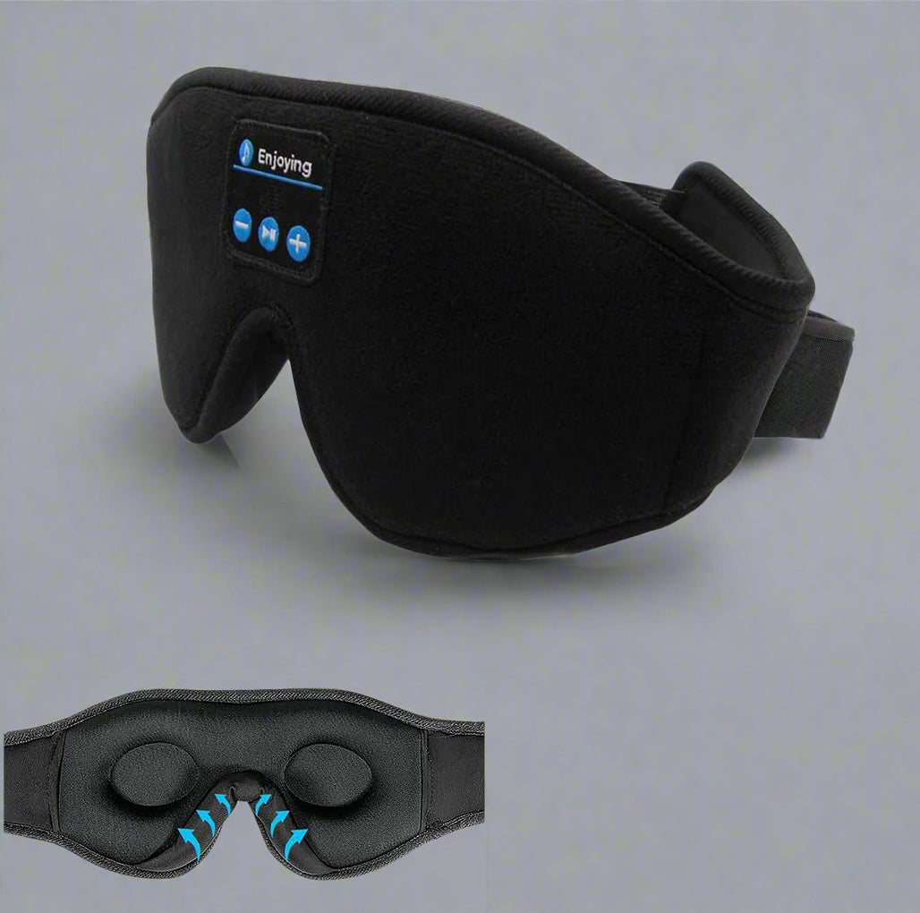 Wireless Bluetooth Sleep Eye Mask – Blackout Comfort with Music & Call Support