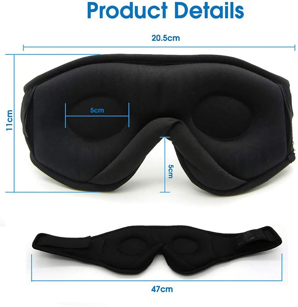 Wireless Bluetooth Sleep Eye Mask – Blackout Comfort with Music & Call Support