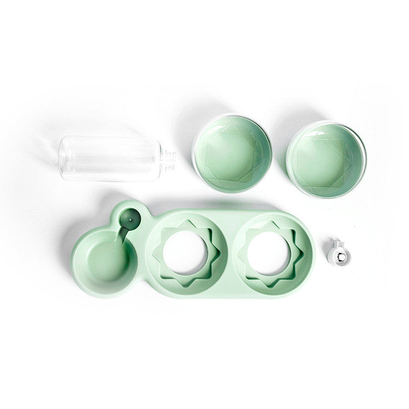 Raised pet feeding food and water bowls - image 4