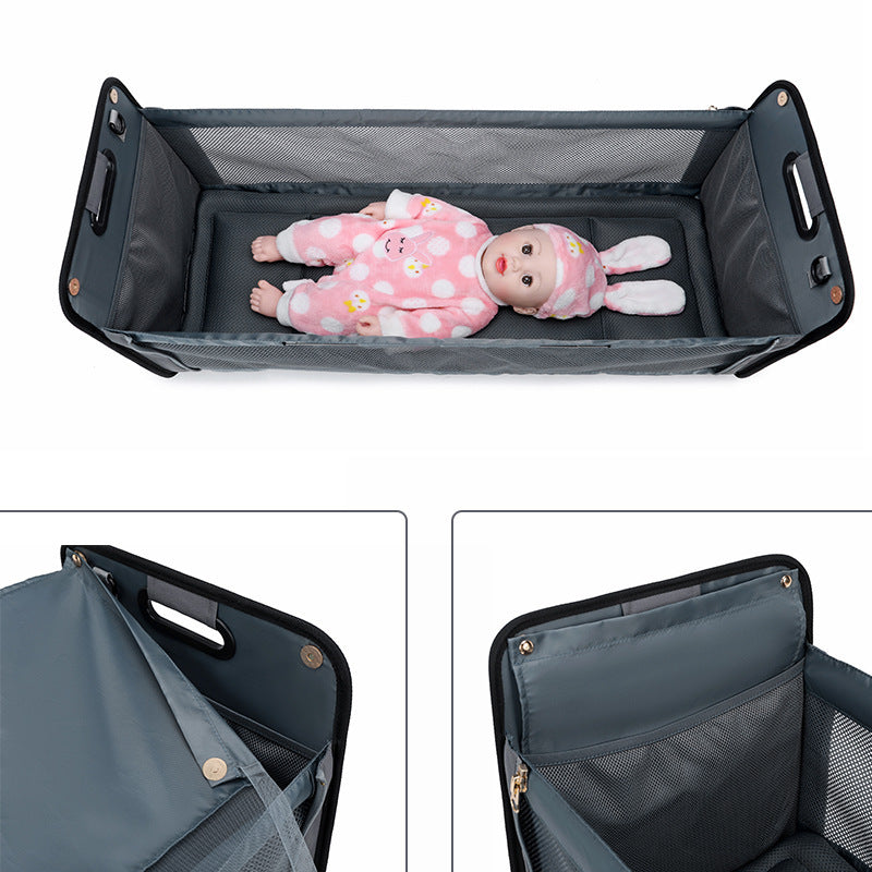 Diaper Shoulder Bag with Fold-Out Section