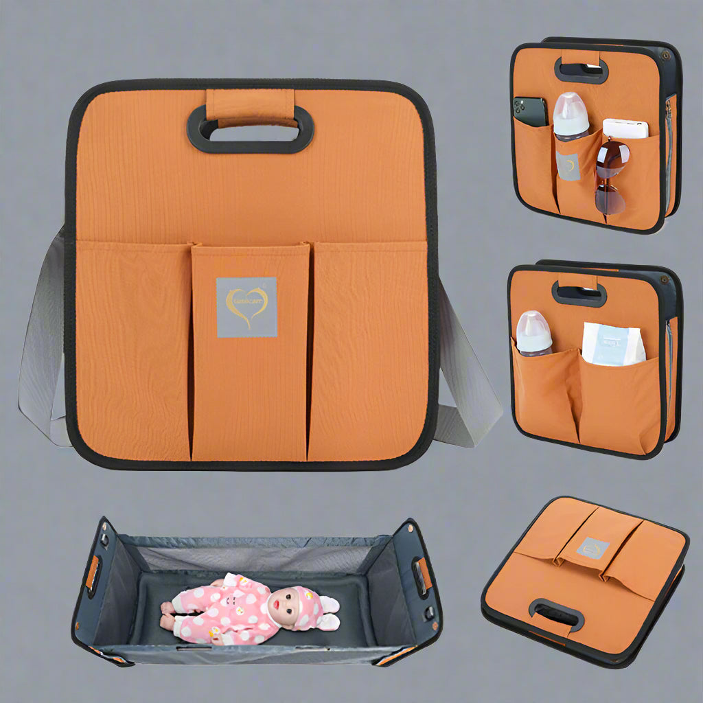 Diaper Shoulder Bag with Fold-Out Section