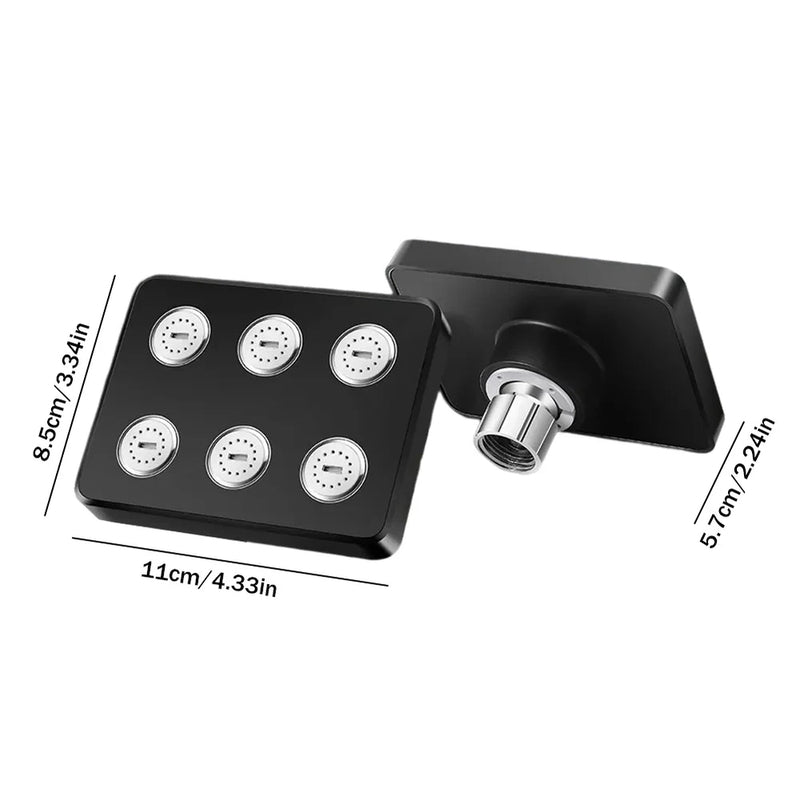 High-Pressure Filtered Shower Head – 360° Rotating Rainfall Spray