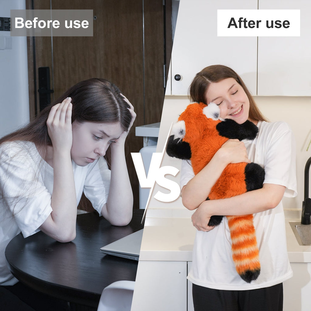 Breathing Red Panda Plush – Lifelike Calming Toy Gift for Relax