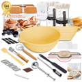 94-Piece Sourdough Bread Starter and Proofing Basket Baking Kit