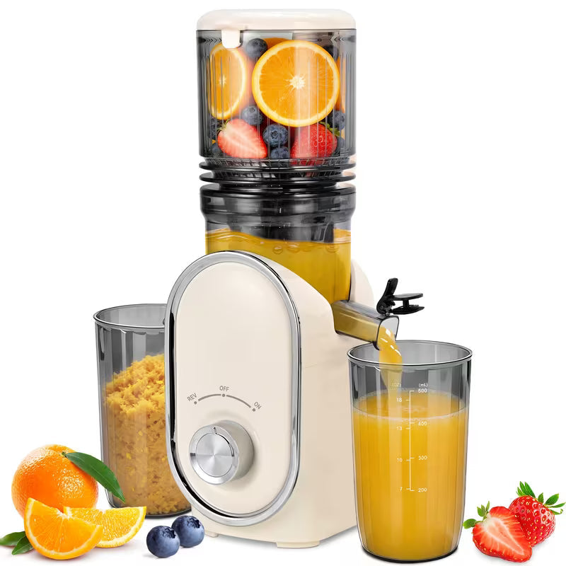 5.2-Inch Cold Press Juicer and Blender with Wide Chute