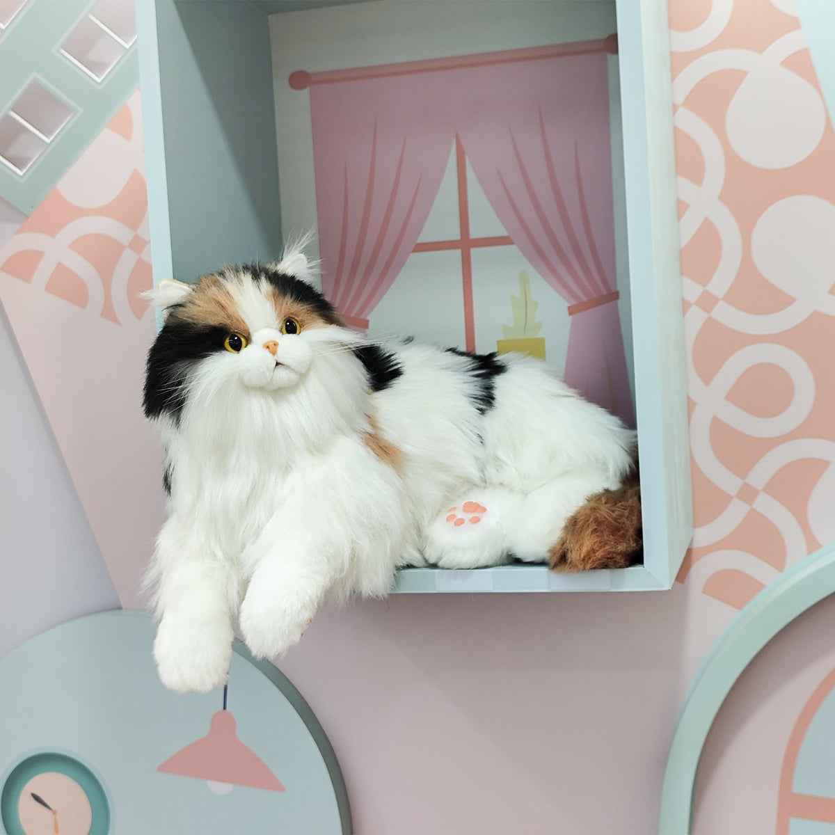Breathing Calico Percy 2.0- Heartbeat Pur,Voice Robotic Cat