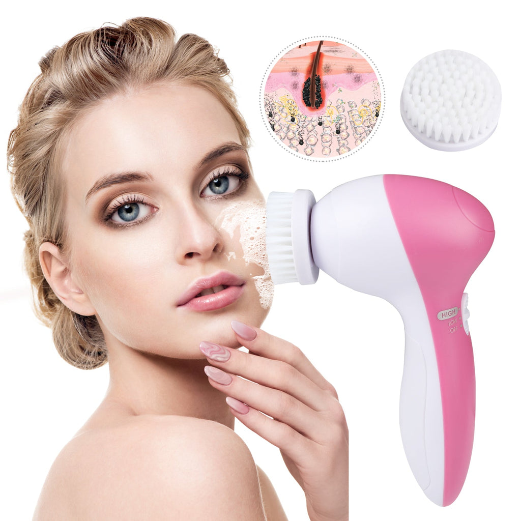 5-in-1 Facial Cleansing Brush Set