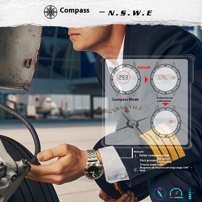 Outdoor Waterproof Watch Height Guide Smart Watch Multifunctional Men's Wrist Watch