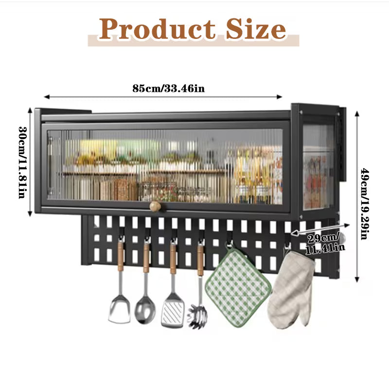 Wall Mounted Storage Cabinet with Pegboard Organizer