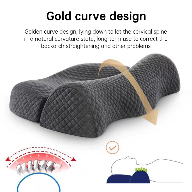 Ergonomic Cervical Memory Foam Pillow – Neck Support for Side & Back Sleepers