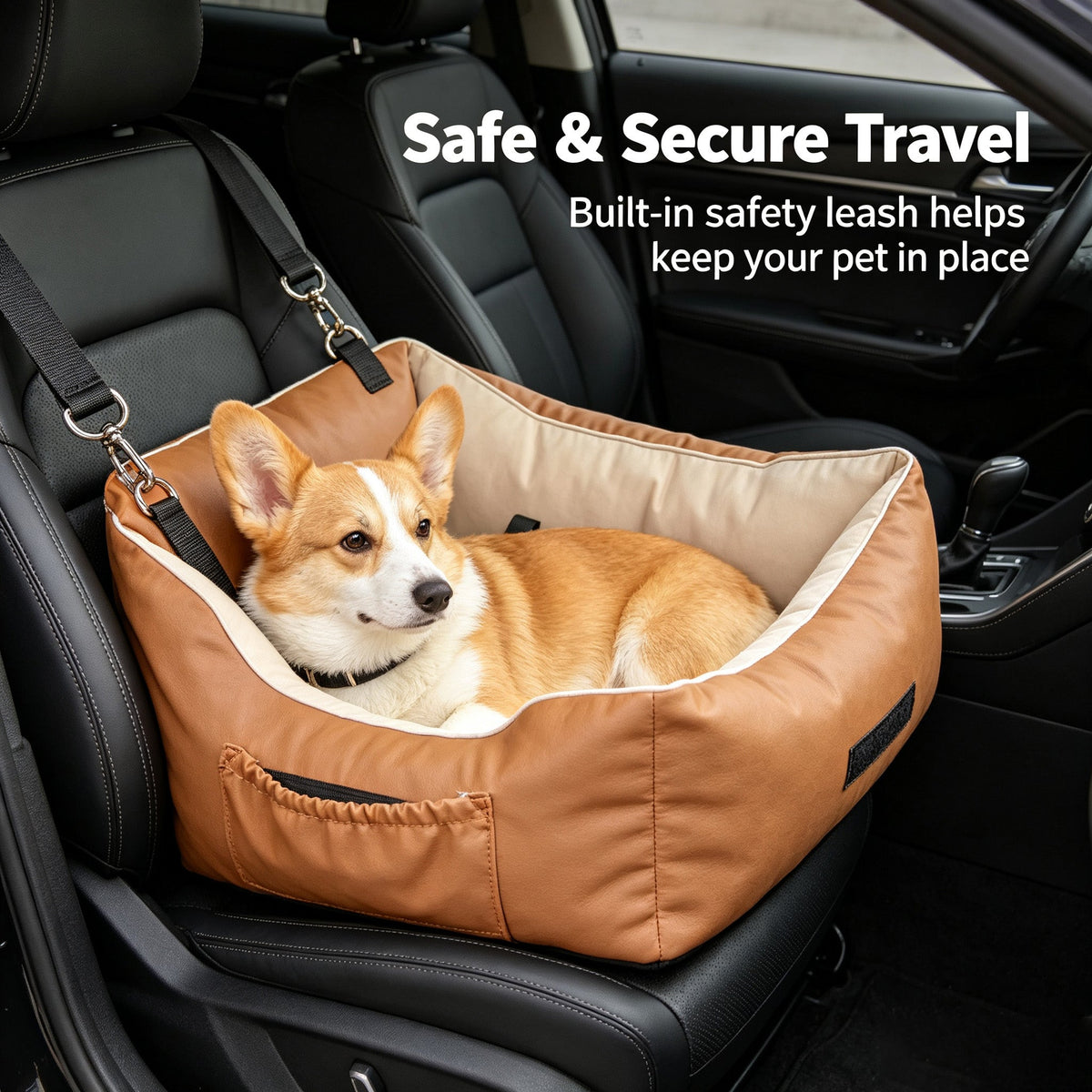 2-in-1 Waterproof Dog Car Seat and Travel Bed