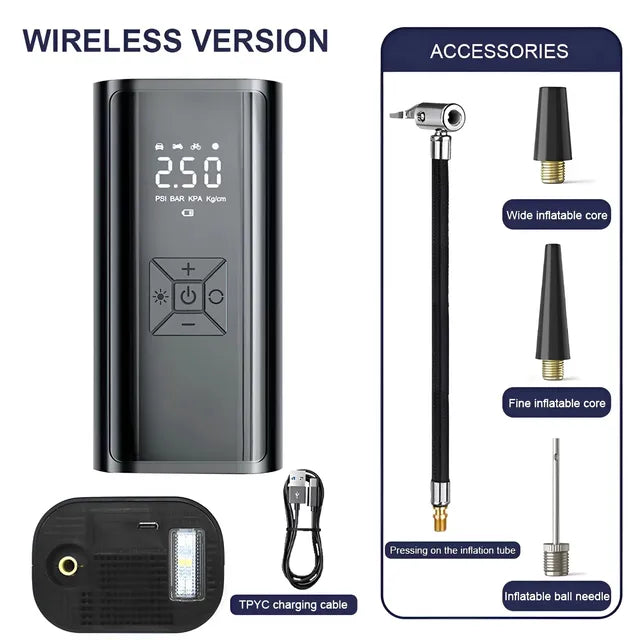 6000mAh Cordless Tire Inflator – 150 PSI