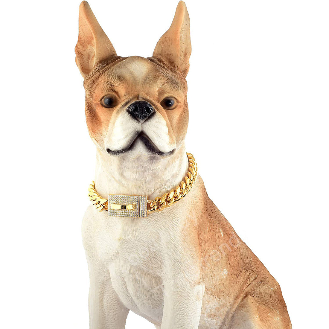 10mm Gold-Color Stainless Steel Dog Collar