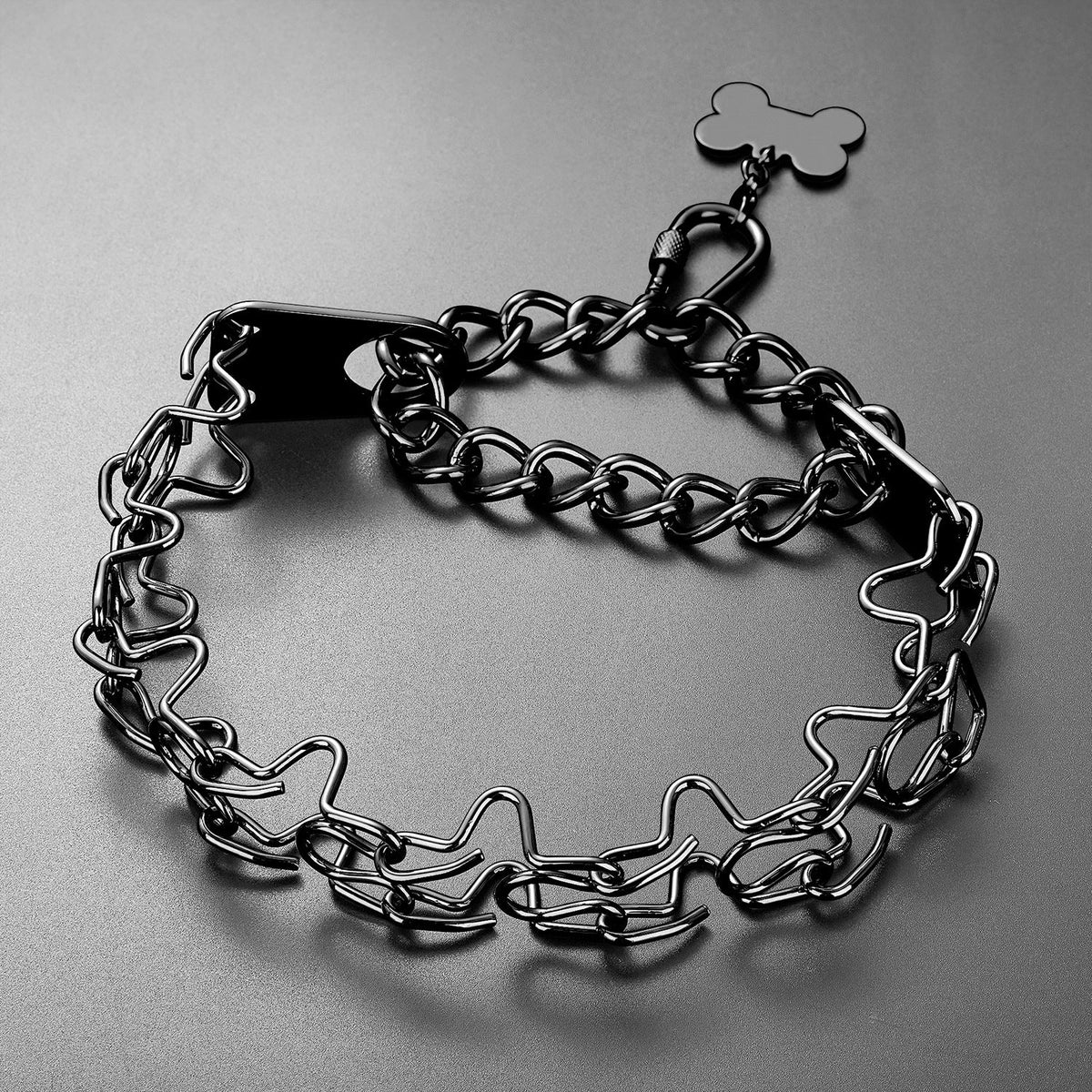 Stainless Steel Dog Collar with Detachable Buckle