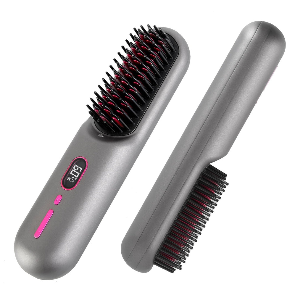 Cordless Negative Ion Hair Straightener Brush