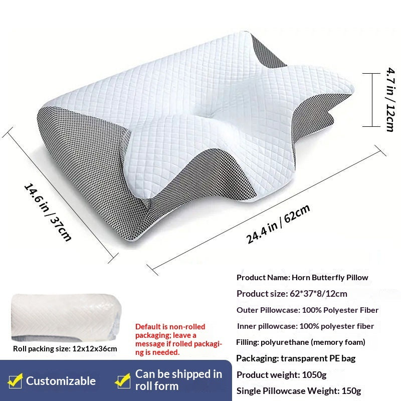 Memory Foam Butterfly Pillow – Slow Rebound Cervical Support