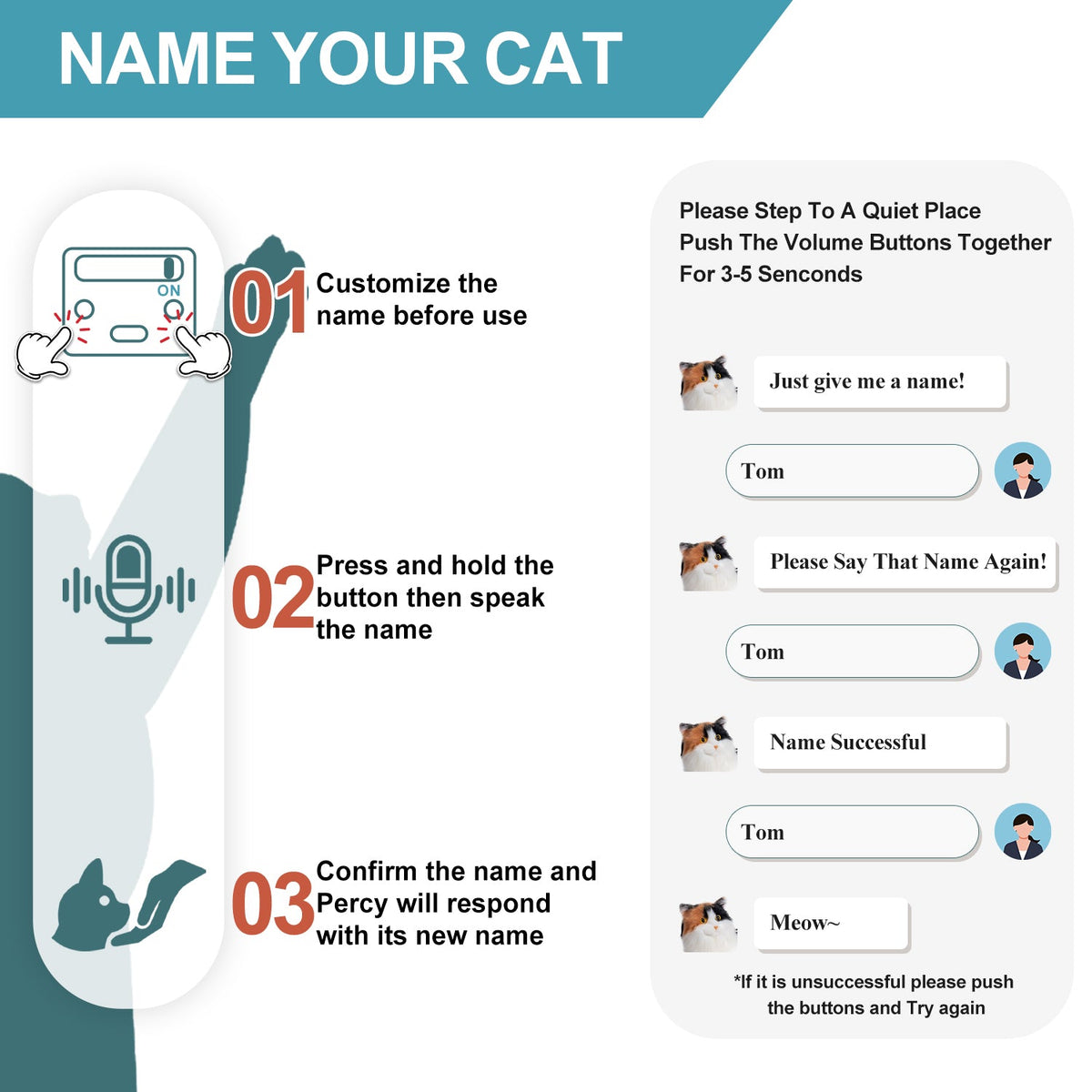 Breathing Calico Percy 2.0- Heartbeat Pur,Voice Robotic Cat