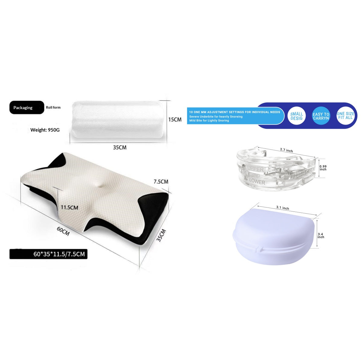 Memory Foam Butterfly Pillow – Slow Rebound Cervical Support