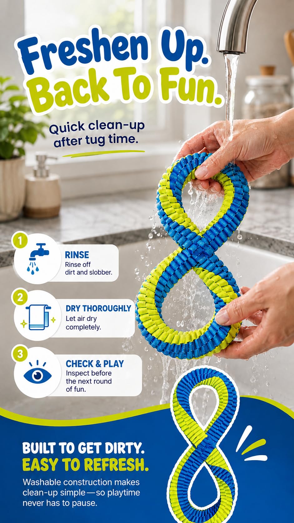 Figure-8 Textured Dog Tug Toy