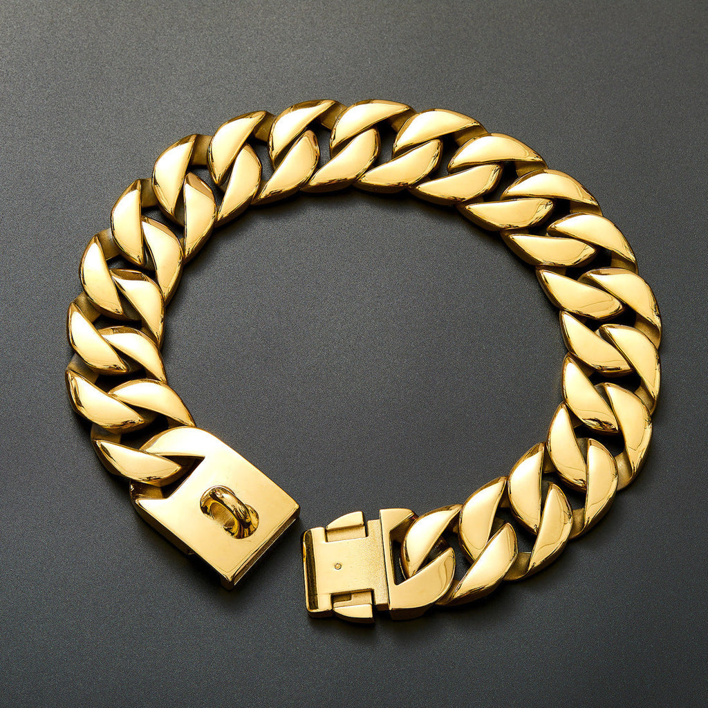 32mm Stainless Steel Dog Chain Collar