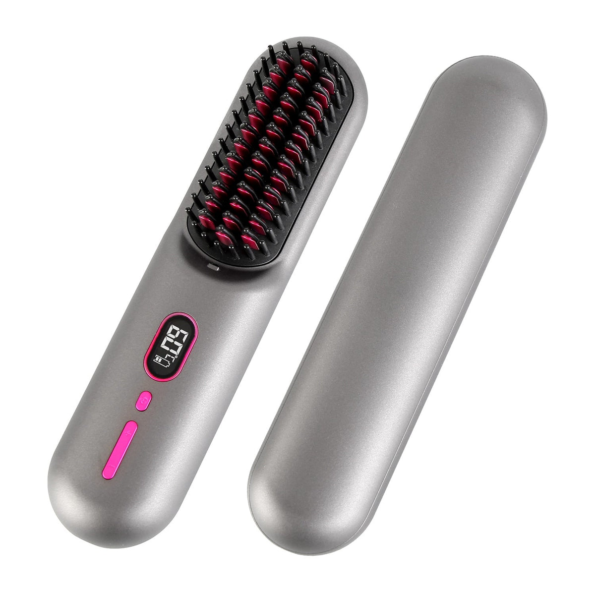 Cordless Hair Straightener Brush – 12 Heat Levels