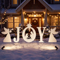 JOY Nativity Christmas Yard Sign Set with Angels - 5 Pieces