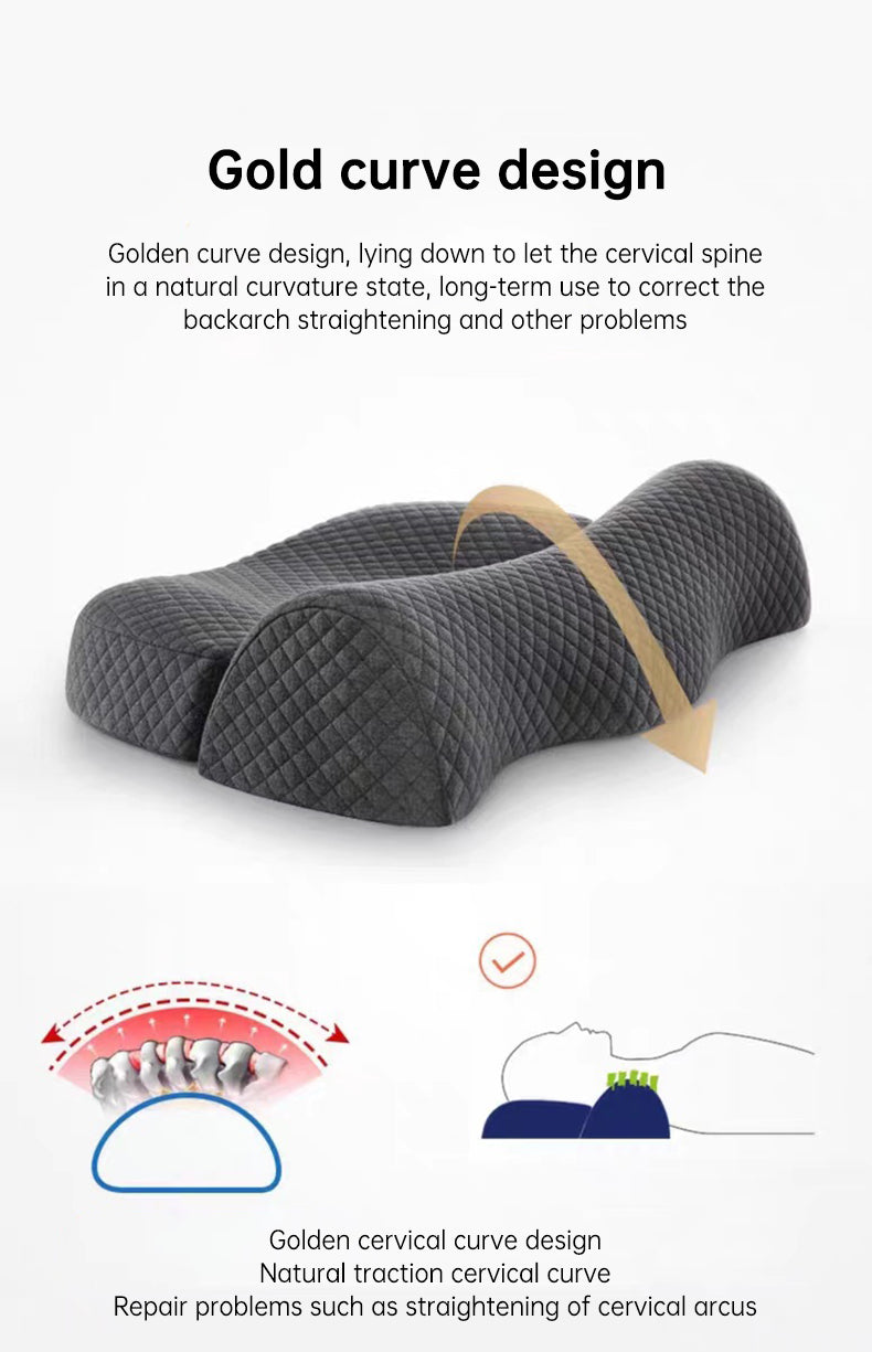 Ergonomic Cervical Memory Foam Pillow – Neck Support for Side & Back Sleepers