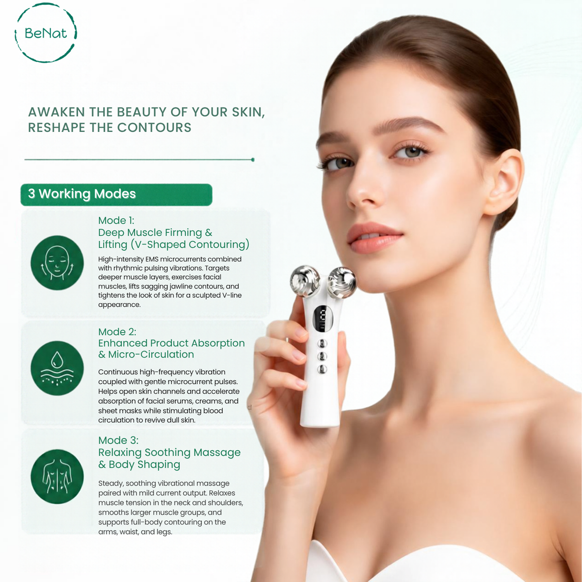 Advanced Microcurrent Facial Toning Device & Body Sculpting Massager - product photo 5