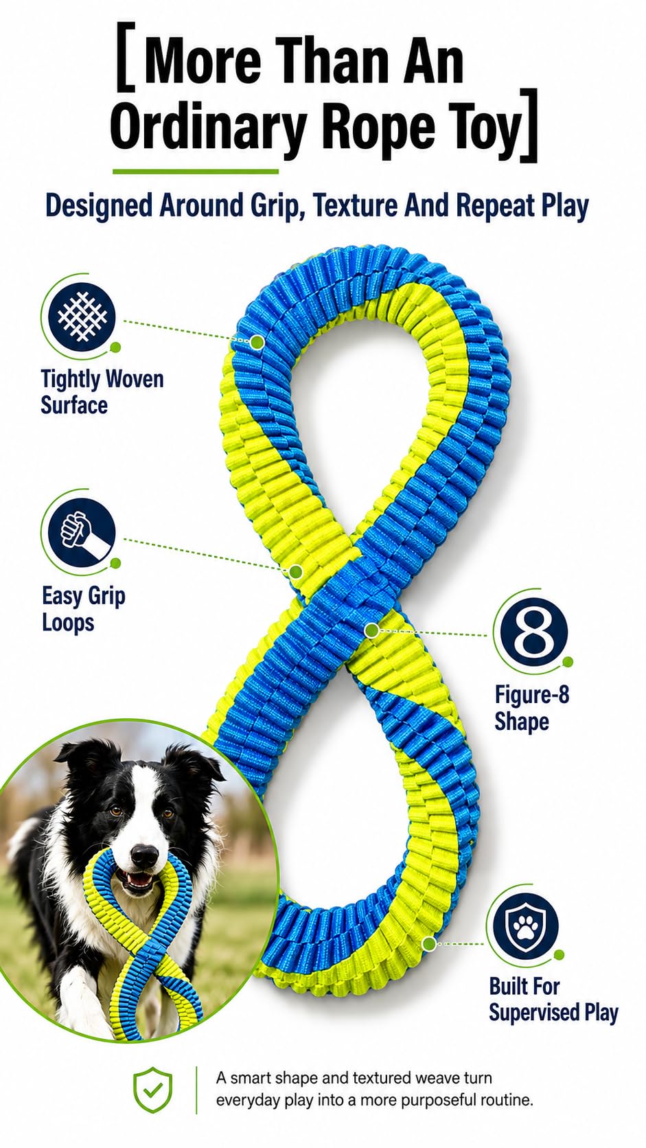Figure-8 Textured Dog Tug Toy