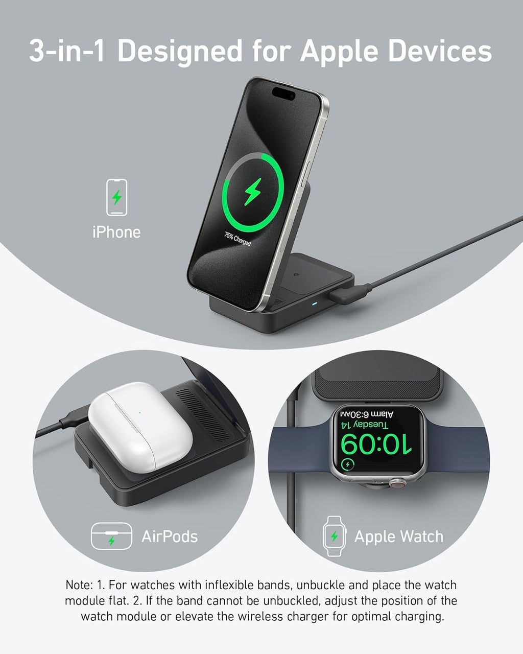 Anker MagGo 3-in-1 Foldable Wireless Charging Station