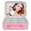 Travel Makeup Bag with LED Mirror & 10X Magnifier