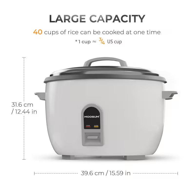 Commercial Rice Cooker with 12-Hour Keep Warm Function