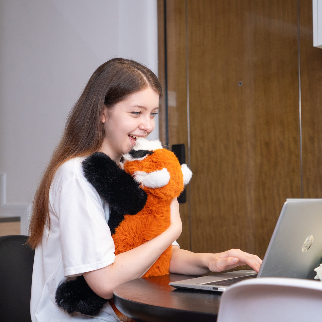 Breathing Red Panda Plush – Lifelike Calming Toy Gift for Relax