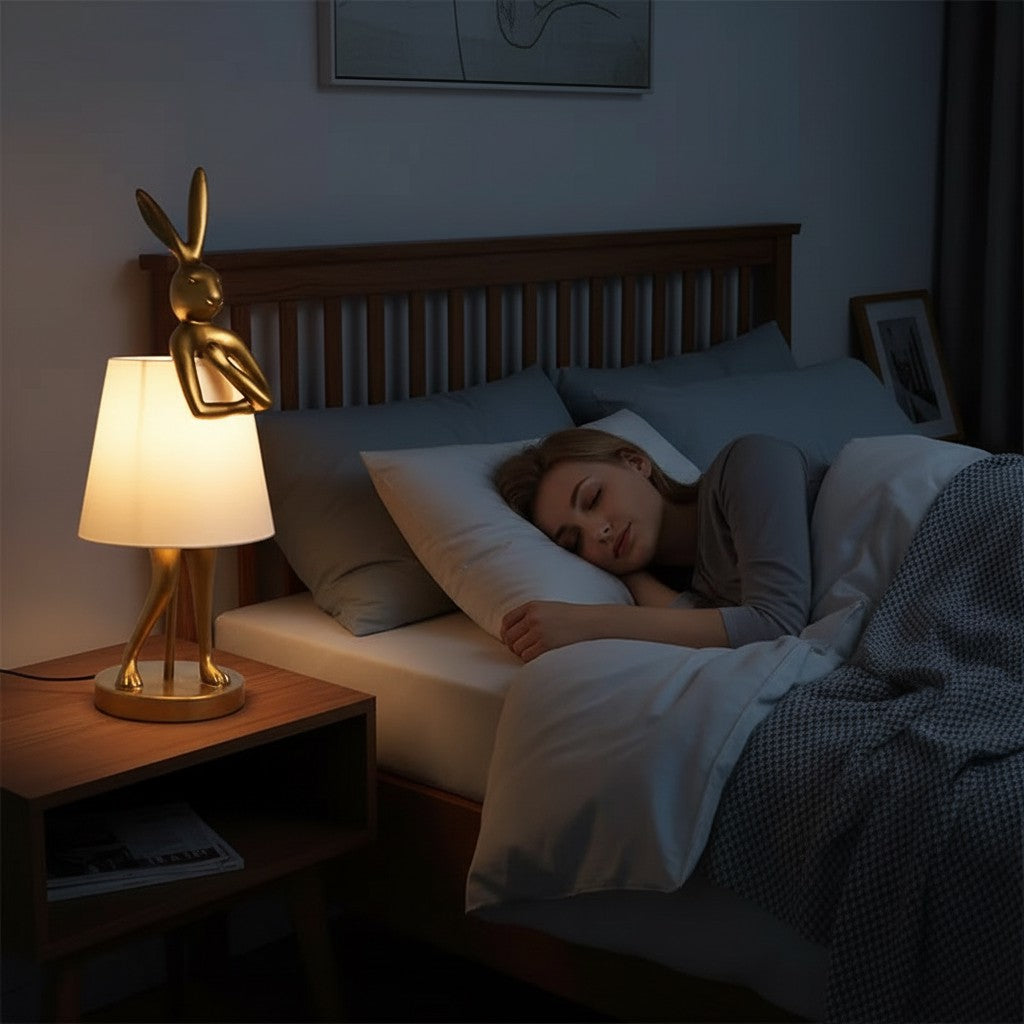 Modern Bunny Table Lamp with Adjustable Light
