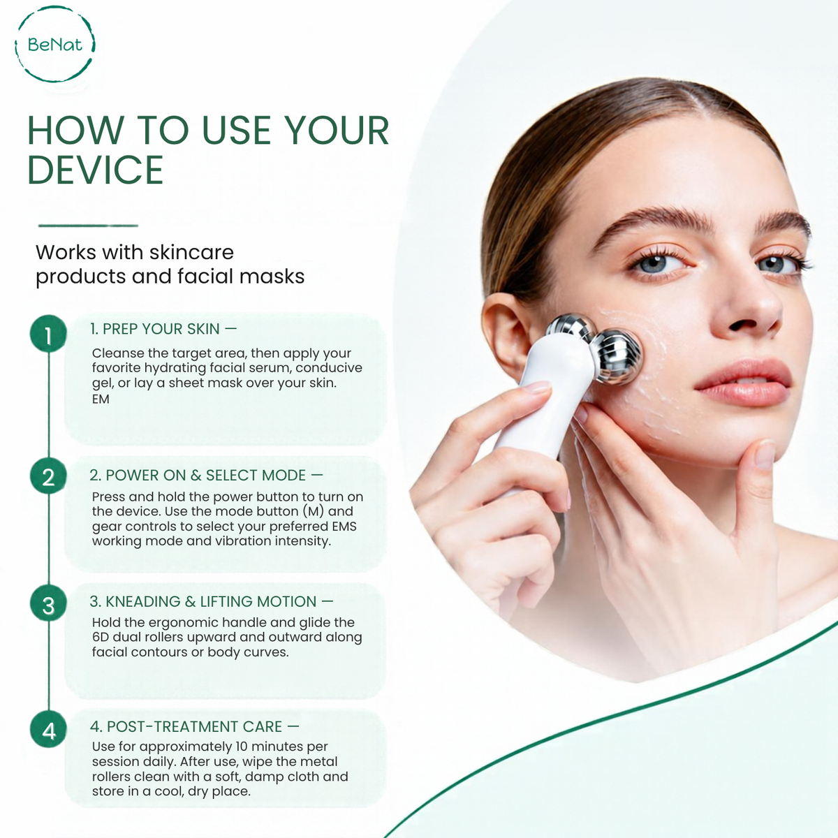 Advanced Microcurrent Facial Toning Device & Body Sculpting Massager - product photo 6