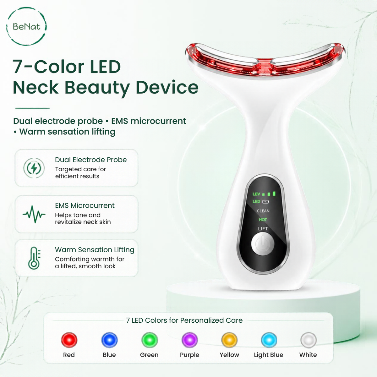 7-in-1 Face & Neck LED Sculpting Device - product photo 2