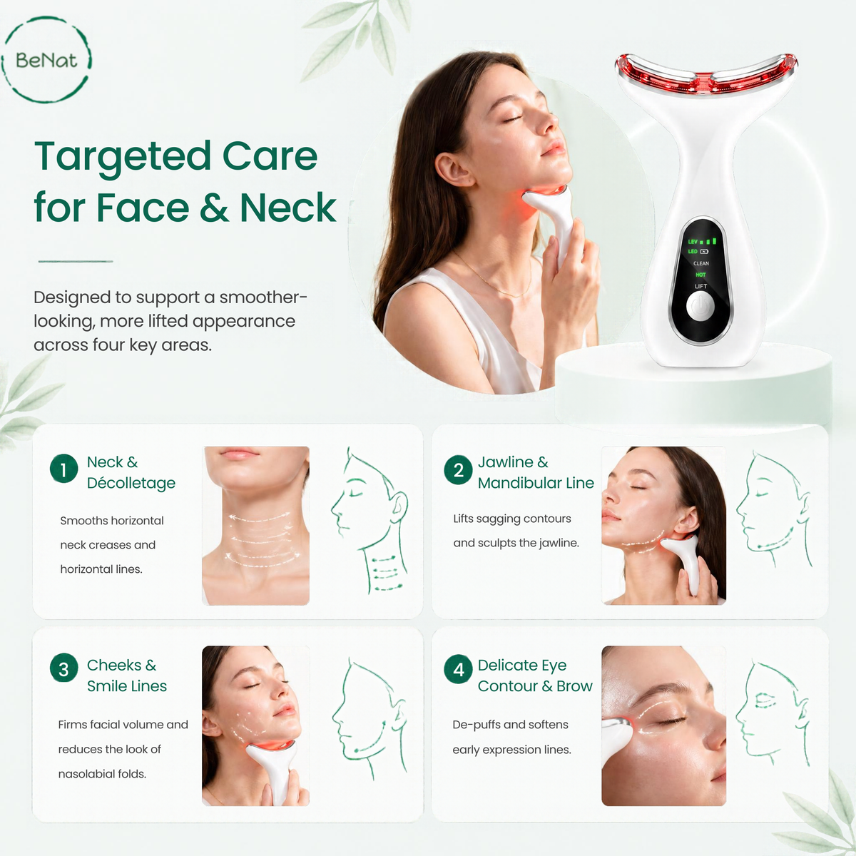 7-in-1 Face & Neck LED Sculpting Device - product photo 6