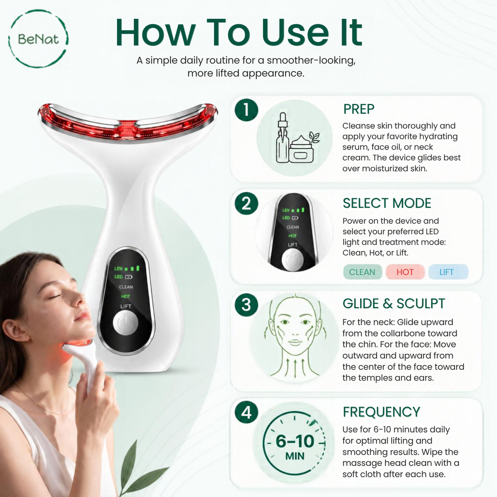 7-in-1 Face & Neck LED Sculpting Device - product photo 5
