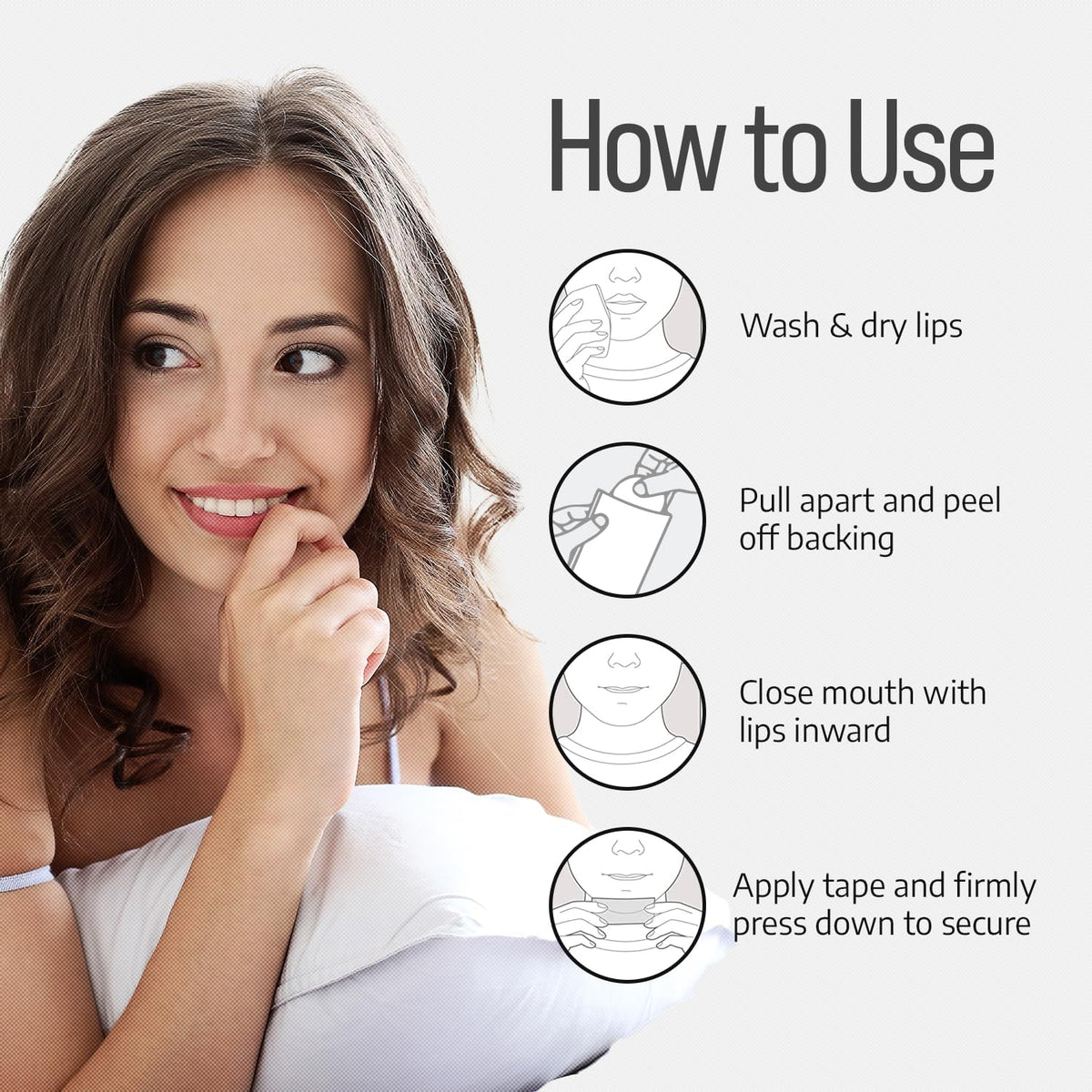 Paper-Based Adhesive Mouth Strips, 30 Pieces