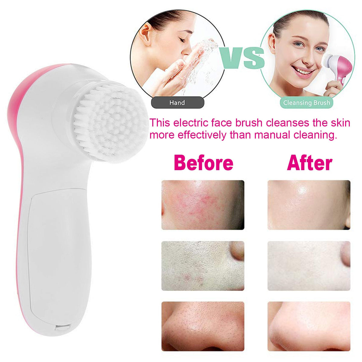 5-in-1 Facial Cleansing Brush Set