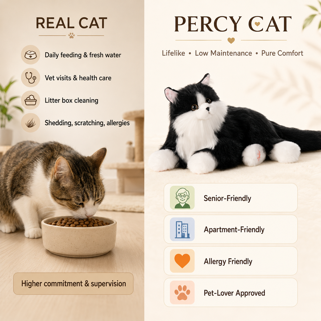 Percy Interactive Robot Cat Companion for Seniors