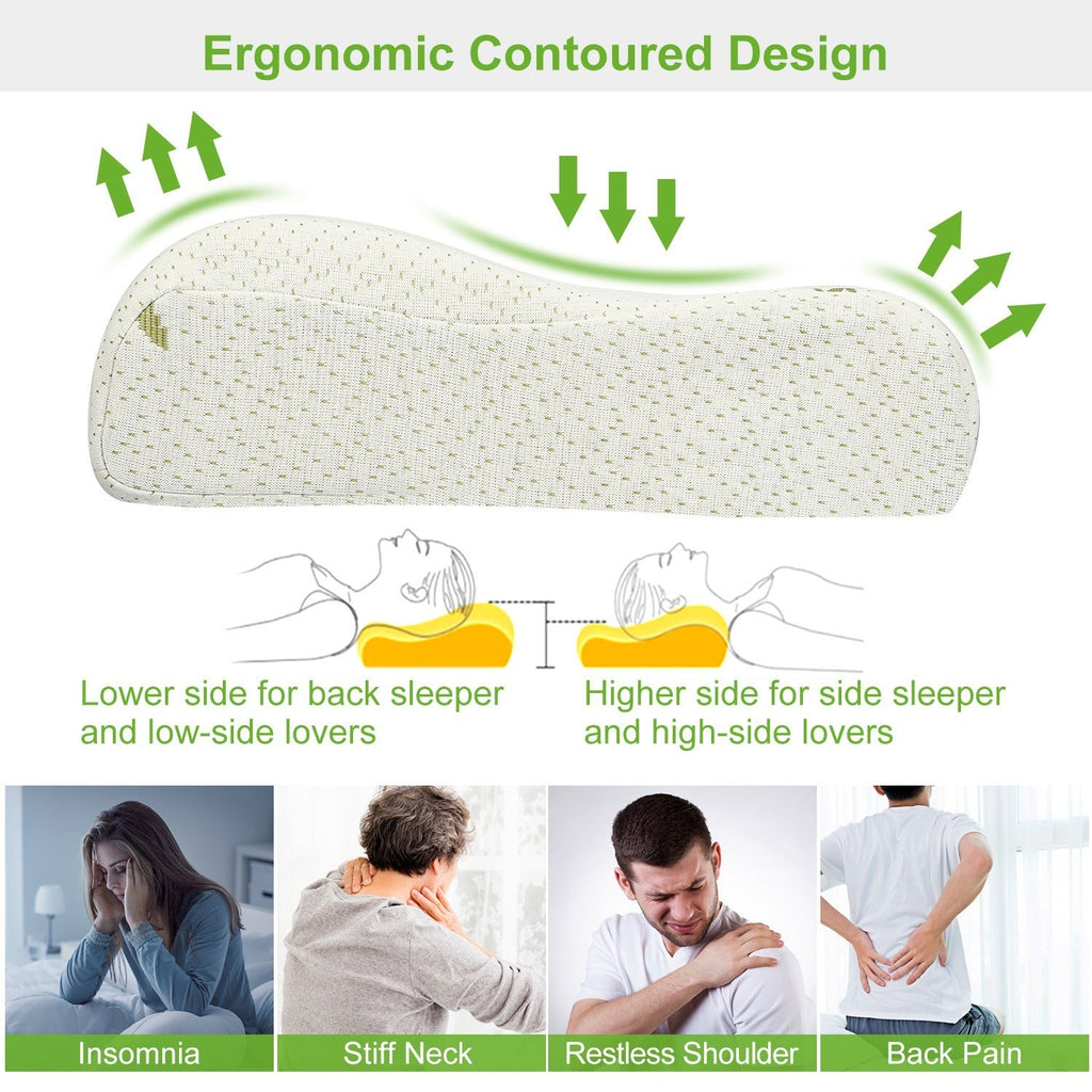 Bamboo Memory Foam Cervical Pillow – Ergonomic Neck & Shoulder Support