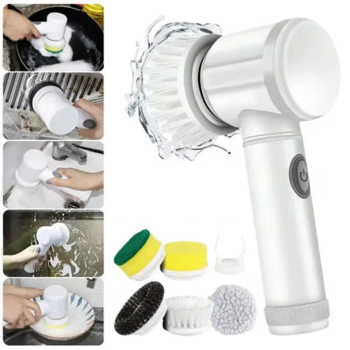 Cordless Electric Spin Scrubber – 5 Brush Heads